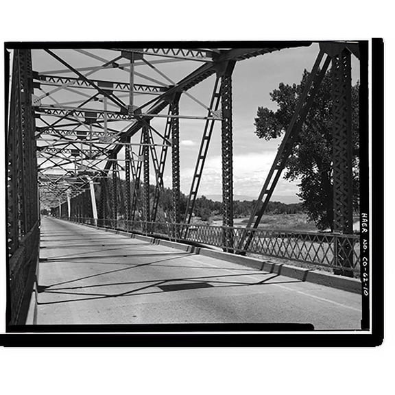 Historic Print, Delta Bridge, Spanning Gunnison River on U.S. 50, Delta, Delta County, CO - 10, 16" x 20"