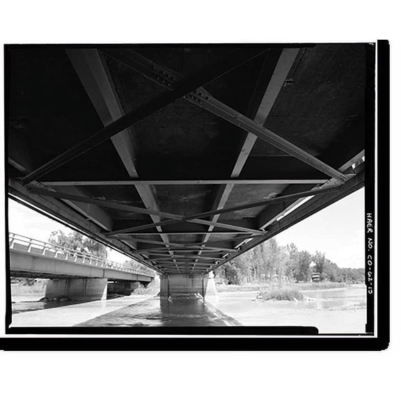 Historic Print, Delta Bridge, Spanning Gunnison River on U.S. 50, Delta, Delta County, CO - 15, 18" x 24"