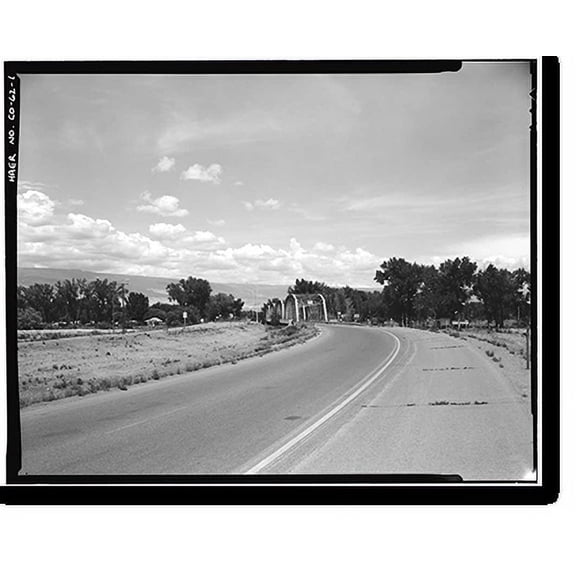 Historic Print, Delta Bridge, Spanning Gunnison River on U.S. 50, Delta, Delta County, CO, 18" x 24"