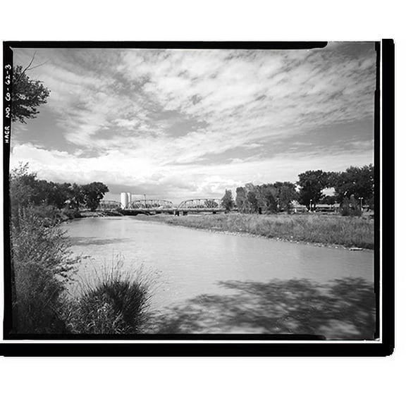 Historic Print, Delta Bridge, Spanning Gunnison River on U.S. 50, Delta, Delta County, CO - 3, 18" x 24"