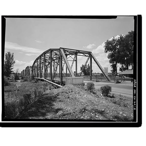 Historic Print, Delta Bridge, Spanning Gunnison River on U.S. 50, Delta, Delta County, CO - 6, 18" x 24"