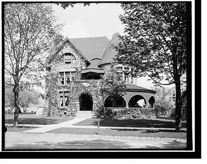 Historic Print, Delta Kappa Epsilon house, Ann Arbor, Michigan, 16" x