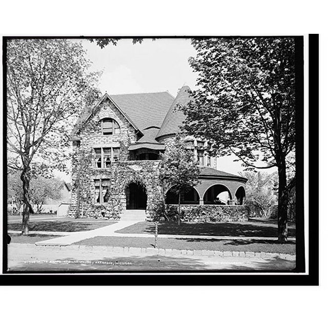 Historic Print, Delta Kappa Epsilon house, Ann Arbor, Michigan, 16" x