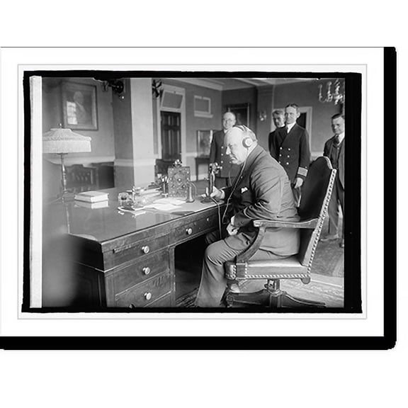 Historic Print, Denby at wireless phone, 2/10/22, 16" x 20"