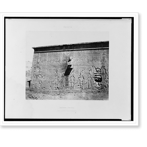 Historic Print, Dendérah (Tentyris) - Temple d'Athôr - face postérieure.Félix Teynard., 16" x 20"