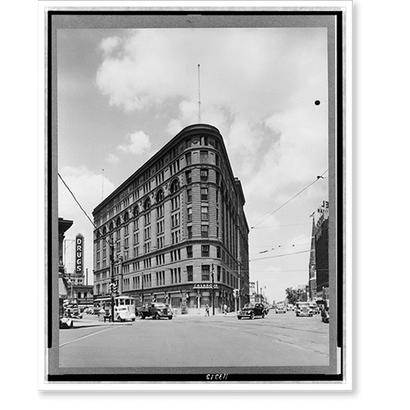 Historic Print, Denver, Colo. 1935-1940(?). The old Brown Palace hotel, 18" x 24"