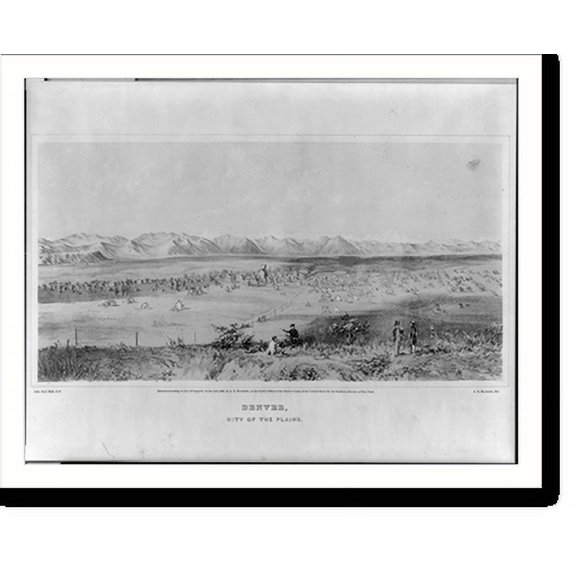 Historic Print, Denver, city of the plains, 16" x 20"