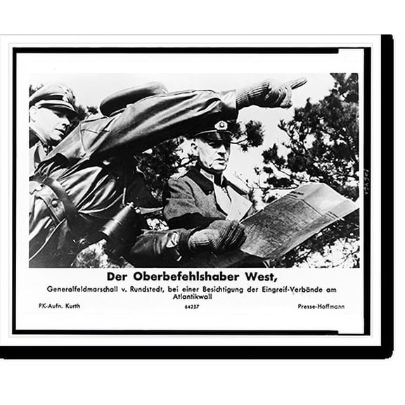Historic Print, Der Oberbefehlshaber West,..PK-Aufn. Kurth., 16" x 20"