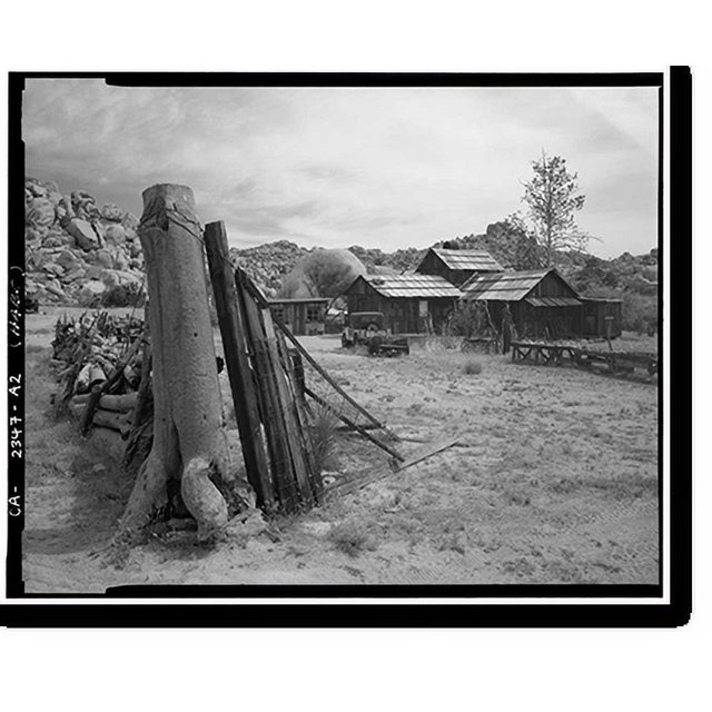 Historic Print, Desert Queen Ranch, Keys Ranch House, Twentynine Palms
