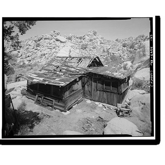 Historic Print, Desert Queen Ranch, North House, Twentynine Palms vicinity, San Bernardino County, CA - 2, 18" x 24"