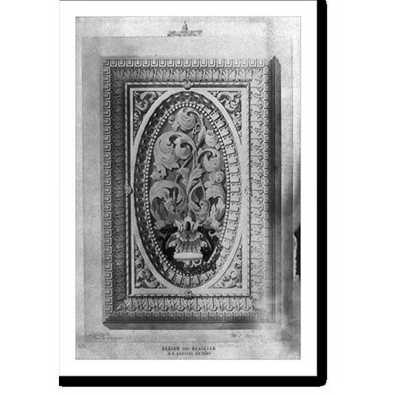 Historic Print, Design for register, 16" x 20"
