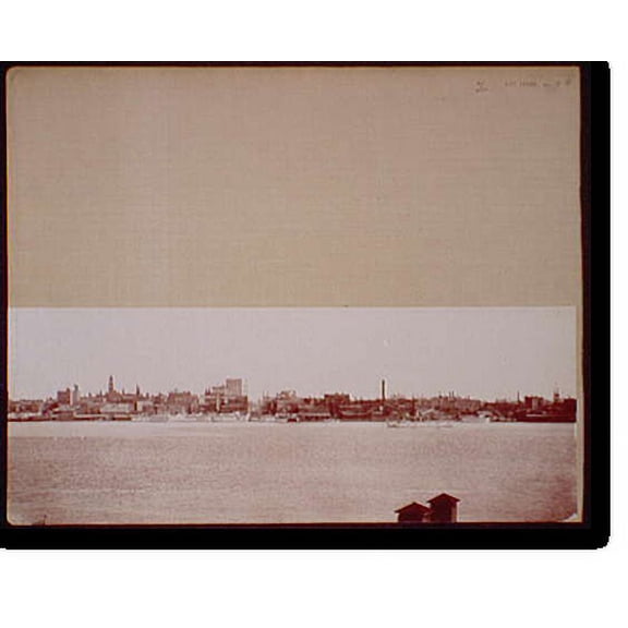 Historic Print, Detroit River Front, 18" x 24"