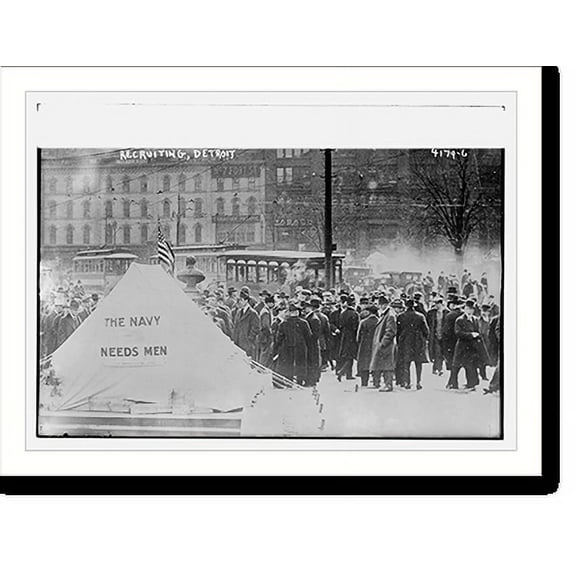 Historic Print, Detroit, recruiting, 18" x 24"
