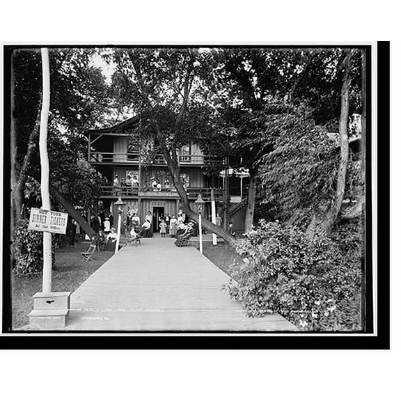 Historic Print, Devil's Lake, Wis., Cliff House, 16" x 20"