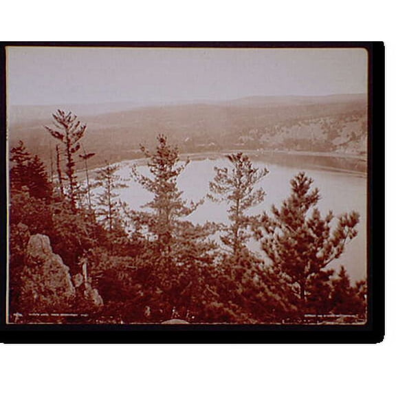 Historic Print, Devil's Lake from Observatory Hill - 2, 16" x 20"