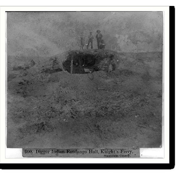 Historic Print, Digger Indian Fandango Hall, Knight's Ferry, Stanislaus County, 16" x 20"