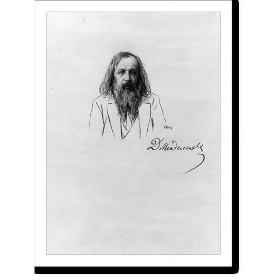 Historic Print, Dimitri Mendeleev, 1904, 16" x 20"