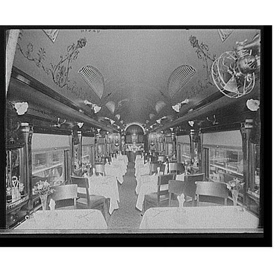 Historic Print, Dining car, D.L. & W. R.R. [Delaware, Lackawanna and Western Railroad] - 2, 18" x 24"
