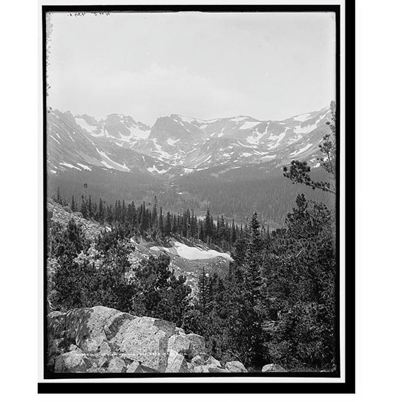 Historic Print, Distant view of Long Lake near Ward, Colo., 18" x 24"