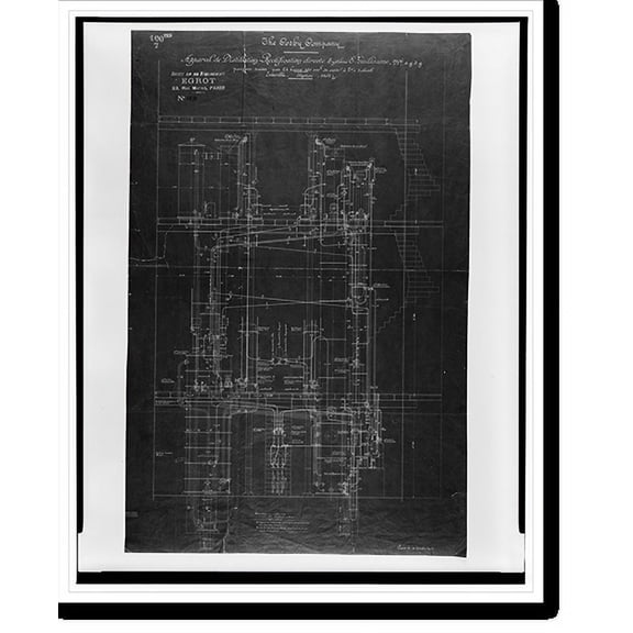Historic Print, [Distillery building for Corby Company, Langdon, N.E., Washington, D.C. Distillation apparatus], 16" x 20"