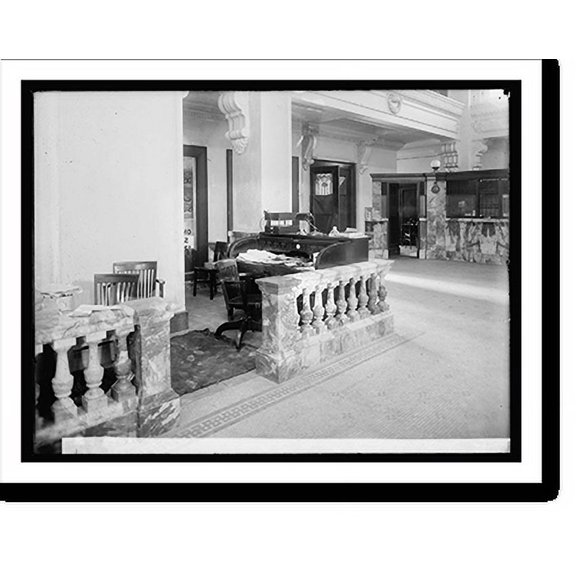 Historic Print, District National Bank, interior, 16" x 20"