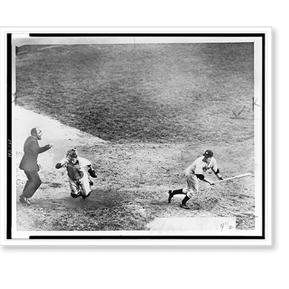 Historic Print, [Dodger catcher Mickey Owen as he dropped Tommy Henrich's third strike in ninth inning of a World Series game], 18" x 24"