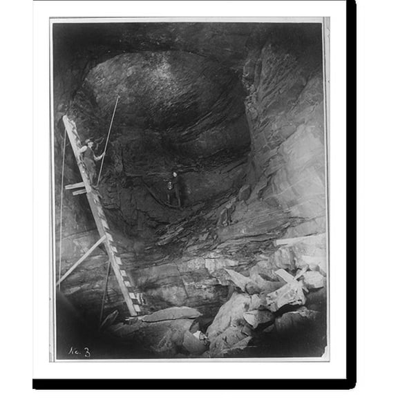 Historic Print, [Dome] burned out of the solid rock by gas in no. 6 shaft of the Pennsylvania Coal Co., Pittston, Pa., 18" x 24"