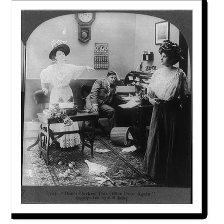 Historic Print, Don't darken this office door again"", 16" x 20"