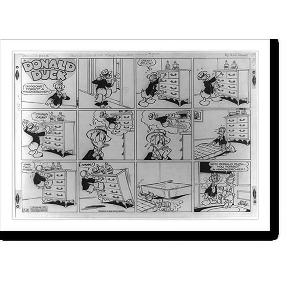 Historic Print, Donald Duck. Doggone! Forgot a handkerchief!"", 18" x 24"