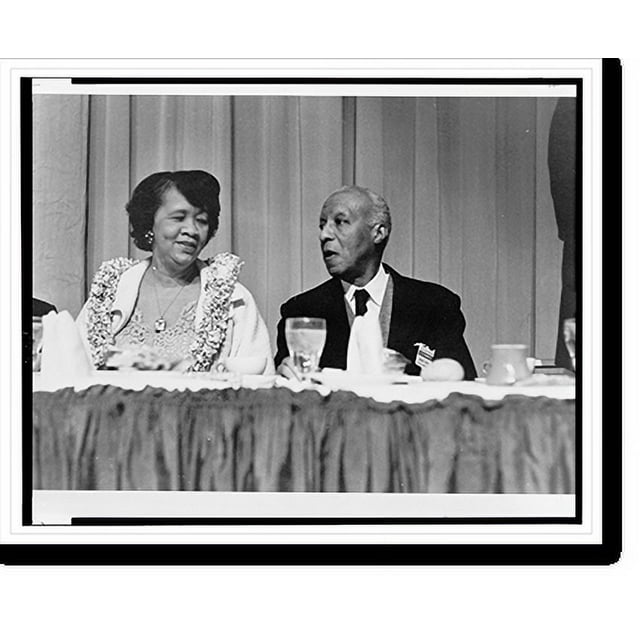 Historic Print, [Dorothy Height and A. Philip Randolph, halflength