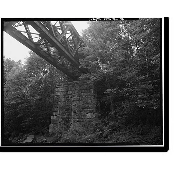 Historic Print, Double Intersection Warren Truss Bridge, Spanning Blackledge River, Colchester, New London County, CT - 7, 16" x 20"