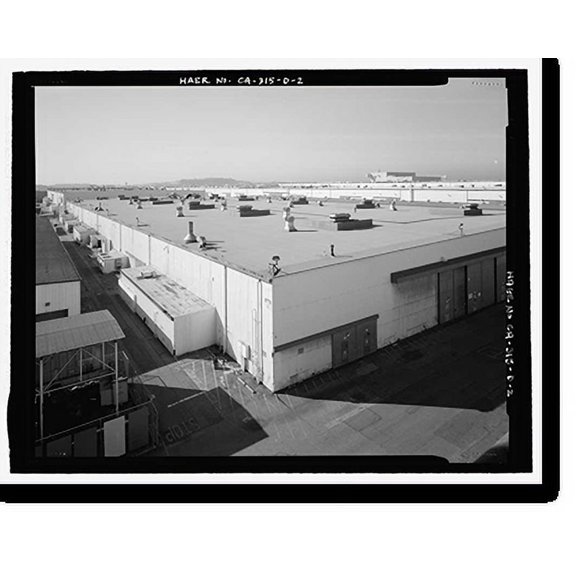 Historic Print, Douglas Aircraft Company Long Beach Plant, Aircraft Parts Sub-Assembly Building, 3855 Lakewood Boulevard, Long Beach, Los Angeles County, CA - 6, 16" x 20"