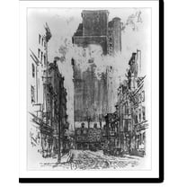Historic Print, [Down Sansom Street from Eight Street], 16" x 20"