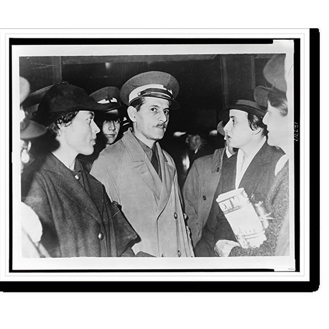 Historic Print, [Dr. Edward Barsky, center, in uniform, head of the