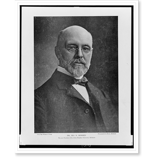 Historic Print, Dr. Ira N. Remsen. The new president of the Johns