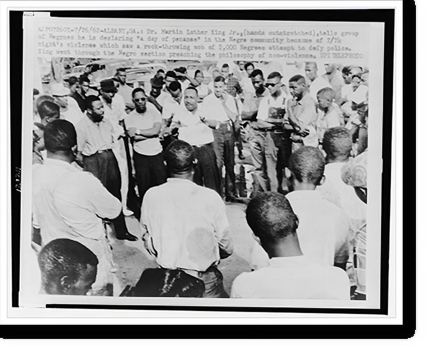 Historic Print, [Dr. Martin Luther King, Jr., hands outstretched