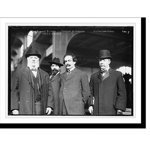 Historic Print, Dr. Ramon, L. Miranda, Gonzalo de Quesada, Dr. Gustavo Govin, and Prof. F.E. Fonseca, 16" x 20"