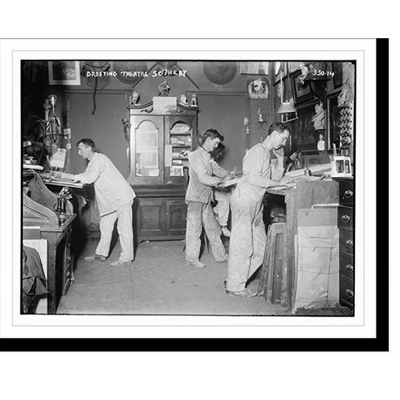 Historic Print, Drafting Theatre Scenery, 16" x 20"