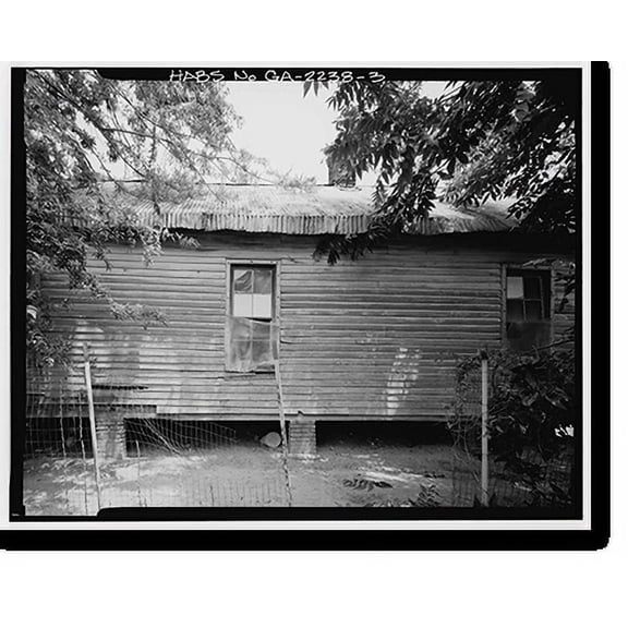 Historic Print, Drane's Rental House B, 109 Hudson Lane, Americus, Sumter County, GA - 3, 18" x 24"