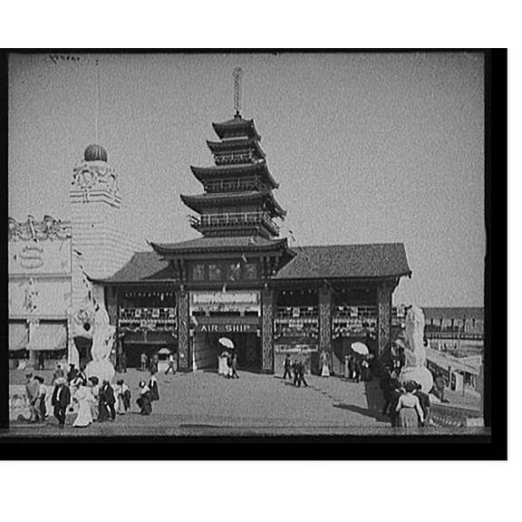 Historic Print, [Dreamland Park, Air Ship Building, Coney Island, N.Y.], 18" x 24"