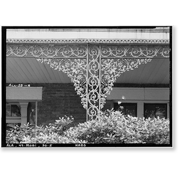 Historic Print, DuMont House, 157 Church Street, Mobile, Mobile County