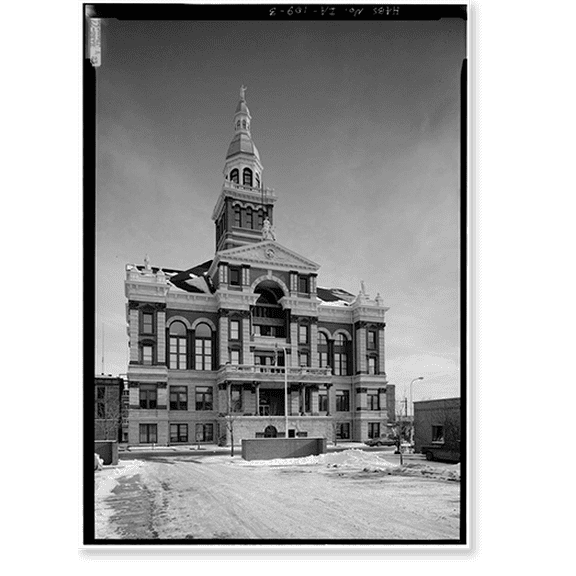 Historic Print, Dubuque County Courthouse, 720 Central Avenue, Dubuque, Dubuque County, IA - 3, 18" x 24"