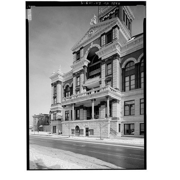 Historic Print, Dubuque County Courthouse, 720 Central Avenue, Dubuque, Dubuque County, IA - 4, 16" x 20"
