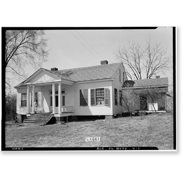 Historic Print, E. L. Smoot House, 705 Mansion Street, Wetumpka, Elmore