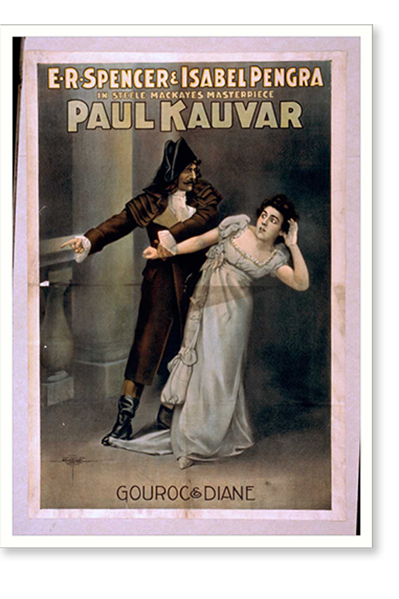 Historic Print, E.R. Spencer & Isabel Pengra in Steele MacKayes masterpiece Paul Kauvar - 3, 16" x 20"