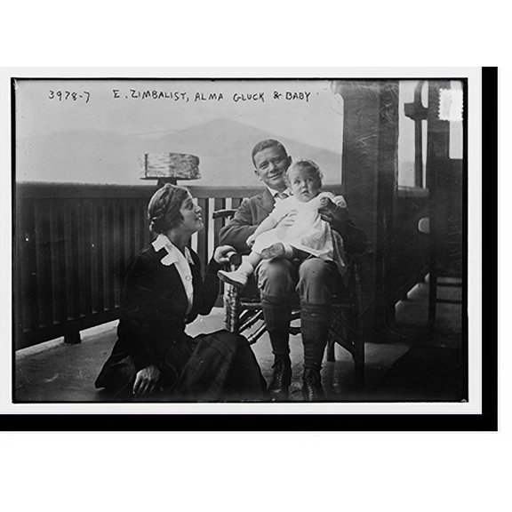 Historic Print, E. Zimbalist, Alma Gluck & Baby, 18" x 24"