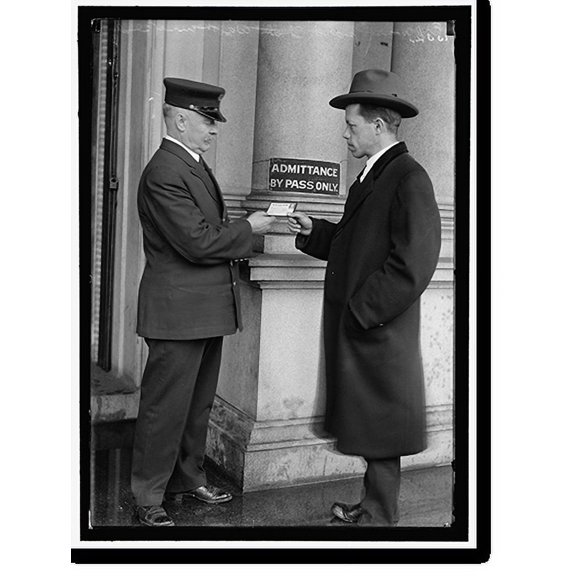 Historic Print, EXAMINING PASS AT STATE DEPARTMENT BUILDING, 18" x 24"