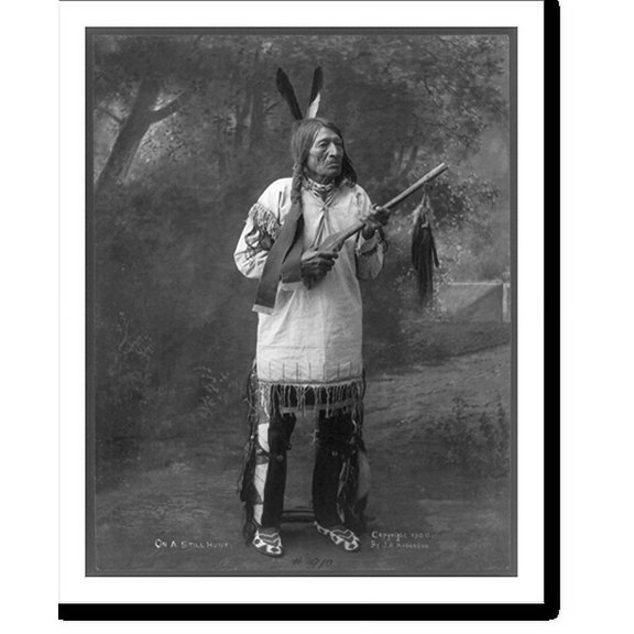 Historic Print, Eagle Man. On a still hunt, 16" x 20"