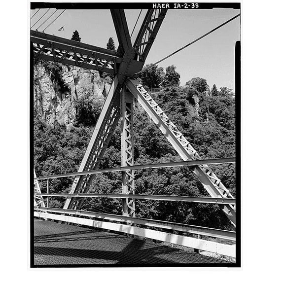 Historic Print, Eagle Point Bridge, Dubuque, Dubuque County, IA - 39, 18" x 24"
