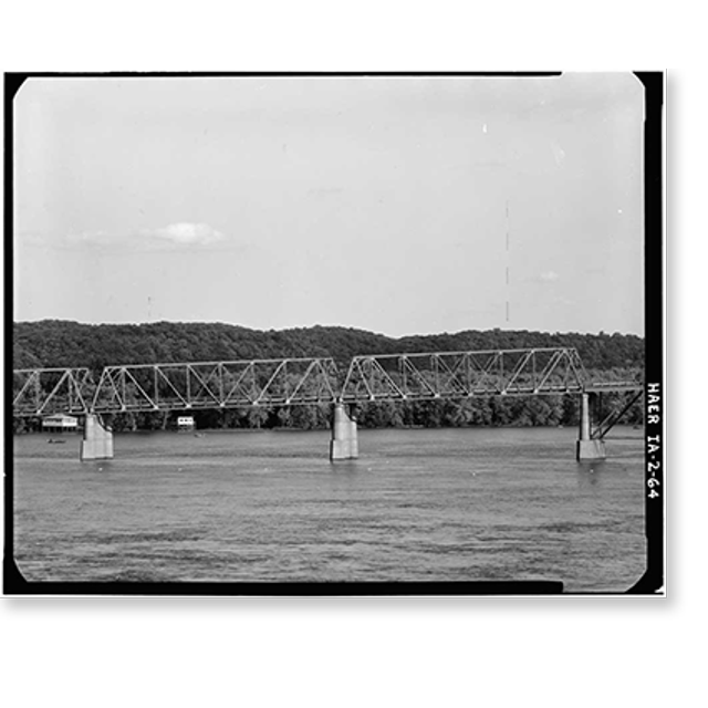 Historic Print, Eagle Point Bridge, Dubuque, Dubuque County, IA 64